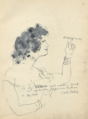 Lot 3552, Auction  101, Orlik, Emil, Kleine Aufsätze. Mit Originalzeichnung 