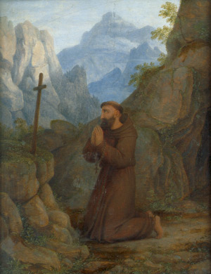 Lot 6087, Auction  107, Lund, Johann Ludvig Gebhard, Der hl. Franziskus im Gebet