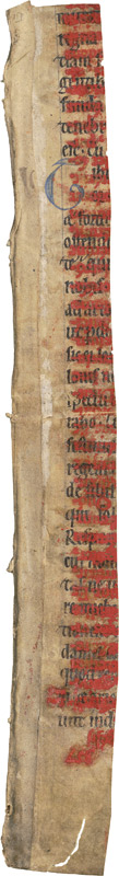 Los 517 - Frisket-Fragment - Manuskriptstreifen einer frühneuzeitlichen Handschrift auf Pergament in schwarzer Tinte - 0 - thumb