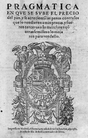 Los 1839 - Pragmática - en que sube el precio del pan - 0 - thumb