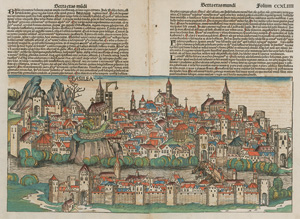 Lot 1027, Auction  122, Schedel, Hartmann, Vedute der Stadt Basel aus dem "Liber chronicarum"