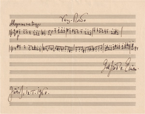 Lot 2466, Auction  122, Einem, Gottfried von, Musikal. Albumblatt