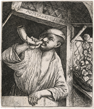 Lot 5648, Auction  122, Ostade, Adriaen van, Der Bäcker, der das Horn bläst