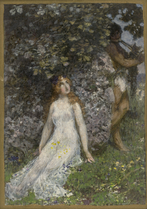 Lot 6183, Auction  122, Rothaug, Alexander, Faun und junge Frau auf einer Frühlingswiese