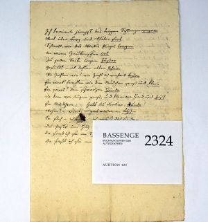 Lot 2324, Auction  123, Gotter, Friedrich Wilhelm, Manuskript mit 2 Gedichten