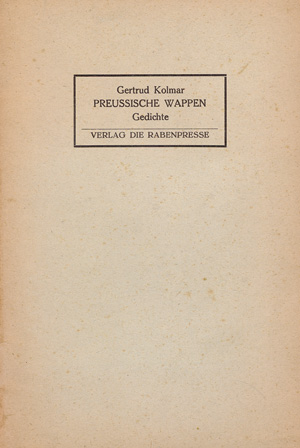 Lot 3340, Auction  123, Kolmar, Gertrud, Preussische Wappen