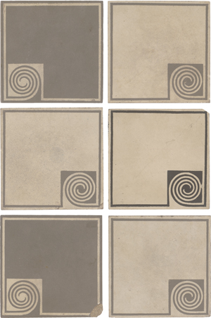 Lot 8308, Auction  123, Behrens, Peter, Fliesen mit Spiraldekor