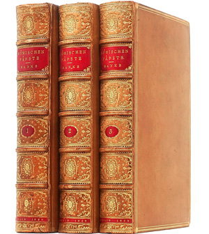 Los 130 - Ranke, Leopold von - Die römischen Päpste. Berlin, Duncker und Humblot, 1838-1839. - Im hübschen Handeinband - 0 - thumb