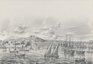 Los 136 - Roux, Jacques Louis - Vue de Neaples. Zeichnung. 1892 - 0 - thumb