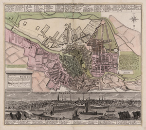 Los 229 - Historischer Atlas der Stadt Berlin und  - Sammlung von 23 Karten Berlins auf Papier montiert. Berlin, verschiedene Drucker, 1710-1901 - 0 - thumb