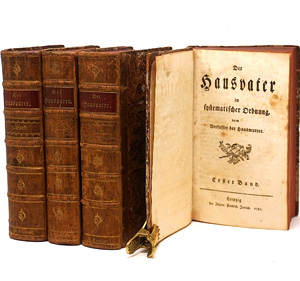 Lot 379, Auction  125, Germershausen, Christian Friedrich, Der Hausvater von systematischer Ordnung. Leipzig, J. F. Junius, 1783-1786. - Erste Ausgabe