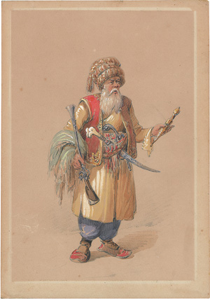 Los 437 - Türkische Derwische - Zwei Ottomanen-Figurenstudien. Mitte des 19. Jahrhunderts - 1 - thumb