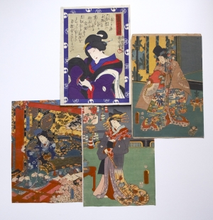 Los 516 - Bijin-ga - Sammlung von 36 Ukiyo-e Farbholzschnitten verschiedener Künstler. Tokio 1831-1866 - 5 - thumb
