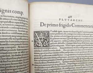 Los 769 - Plutarch - Ethica. Basel, Thomas Guarinus, 1573. - Schöne Humanistenausgabe der Moralia, hier in der Übersetzung des Hermann Cruser - 8 - thumb