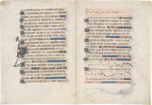 Los 1008 - Cantate Domino - Doppelblatt einer liturgischen Handschrift auf Pergament - 1 - thumb