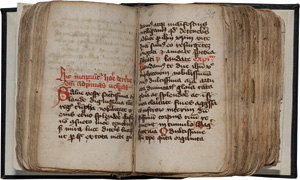 Los 1015 - Johannes von Neumarkt - Mystische Sammelhandschrift. Deutsche Handschrift auf Papier. Nürnberg, St. Katharina, 2. Drittel des 15. Jahrhunderts. - Umfangreiche spätmittelalterliche Sammelhandschrift - 1 - thumb