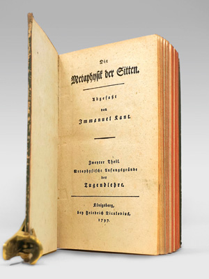 Lot 1786, Auction  125, Kant, Immanuel, Metaphysische Anfangsgründe der Tugendlehre. Königsberg, F. Nicolovius, 1797