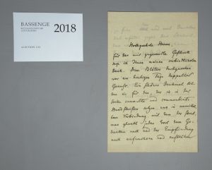 Los 2018 - Goethe-Kreis.- Grimm, Herman - Brief über Goethes Autographensammlung - 1 - thumb