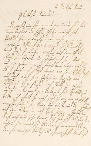 Los 2033 - Kerner, Justinus - Diktierter Brief, von Friederike Kerner geschrieben. 1851 - 0 - thumb