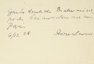 Los 2055 - Sternheim, Carl - Postkarte an das "Berliner Tageblatt". 1928  - 0 - thumb