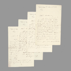 Lot 2111, Auction  125, Ohyama, Tsunakai, 5 Briefe an Rosa von Gerold. 1893