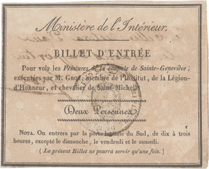 Lot 2133, Auction  125, Gros, Antoine-Jean, Brief und Billet für Monsieur de Jussieu. 1824