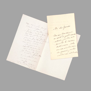 Lot 2135, Auction  125, Gudin, Théodore, 2 Briefe an verschiedene Personen. 1879