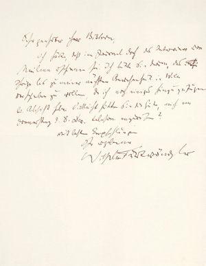 Lot 2153, Auction  125, Furtwängler, Wilhelm, Brief m. U. 1949