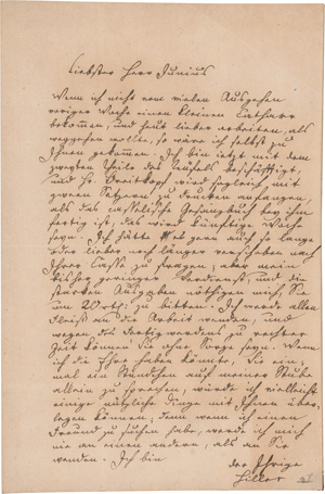 Lot 2154, Auction  125, Hiller, Johann Adam, Brief an den Verleger Junius. 1771