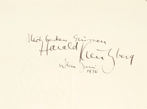 Lot 2162, Auction  125, Kreutzberg, Harald, Albumblatt aus Wien. 1936