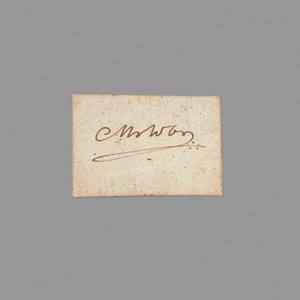 Lot 2192, Auction  125, Weber, Carl Maria von, Namenskürzel auf einer Eintrittskarte. Um 1820