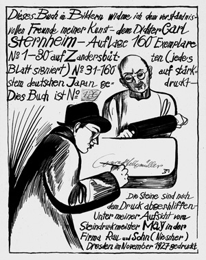 Los 3096 - Felixmüller, Conrad - Das Maler-Leben. Dresden, Rau, 1927. - 16 Originallithographien. 130 Exemplare - 1 - thumb
