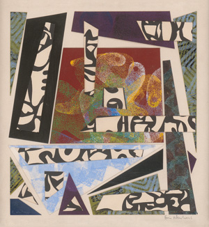 Los 3269 - Neuhaus, Ervin - Collage. Signierte Chromolithographie. Um 1994 - 0 - thumb