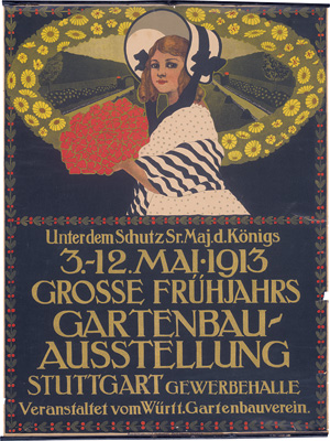Los 3451 - Münch, Carl Hermann - Grosse Frühjahrs Gartenbau - Ausstellung - Stuttgart. Farblithographie. 1913 - 0 - thumb