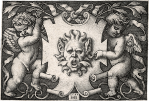 Los 5019 - Beham, Sebald - Maske von zwei Genien gehalten - 0 - thumb