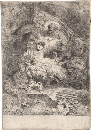 Los 5047 - Castiglione, Giovanni Benedetto - Gottvater, das Christkind betrachtend. - 0 - thumb