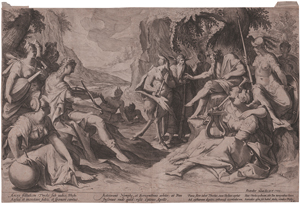 Los 5049 - Clock, Nicolaes Jansz. - Das Urteil des Midas im Wettkampf zwischen Apoll und Marsyas - 0 - thumb