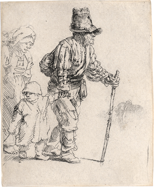 Los 5193 - Rembrandt Harmensz. van Rijn - Der Bauer mit Weib und Kind auf der Reise - 0 - thumb