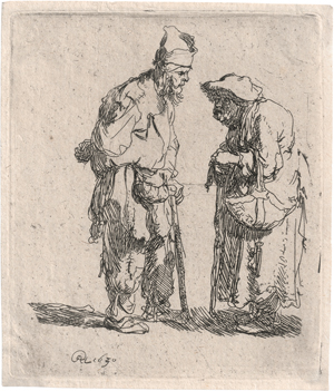 Los 5196 - Rembrandt Harmensz. van Rijn - Bettler und Bettlerin in Unterhaltung - 0 - thumb