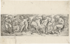 Los 5554 - Farinati, Paolo - Der trunkene Satyr, von Putti gestützt von einer Ziege fallend - 0 - thumb