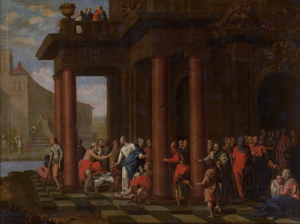 Los 6010 - Französisch - Um 1700. Christus heilt die Kranken im Vestibül des Tempels - 0 - thumb