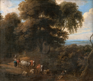 Los 6023 - Arthois, Jacques d' - Waldlandschaft mit Viehhirtin und ihrer Herde - 0 - thumb