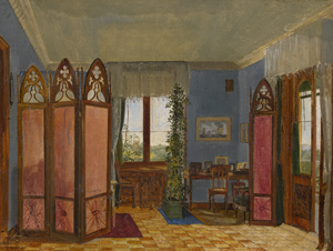 Los 6074 - Horawski, Apollinari Hilarjewitsch - Interieur eines Petersburger Palais mit Blick auf einen Park - 0 - thumb