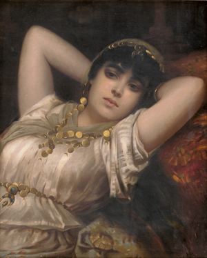 Los 6186 - Deutsch - um 1900. Ruhende Orientalin mit Goldschmuck - 0 - thumb