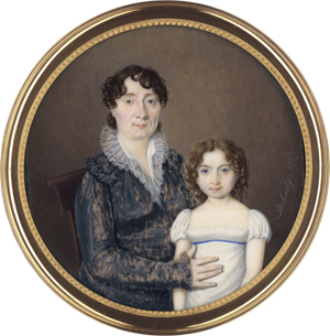 Los 6377 - Dubasty, Joseph - Miniatur Portrait einer Mutter mit ihrer Tochter - 0 - thumb