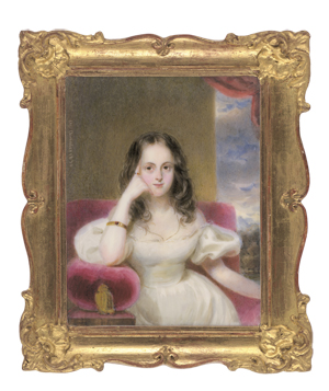 Los 6448 - Anreiter, Alois von - Miniatur Portrait eines Mädchens in nachdenklicher Post auf rotem Sessel sitzend - 0 - thumb
