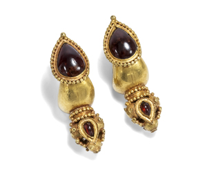 Los 6538 - Ohrschmuck - Antike römische Ohrringe mit Granaten - 0 - thumb