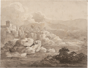 Los 6839 - Michallon, Achille Etna - zugeschrieben - Ansicht von Civita Castellana bei Viterbo - 0 - thumb