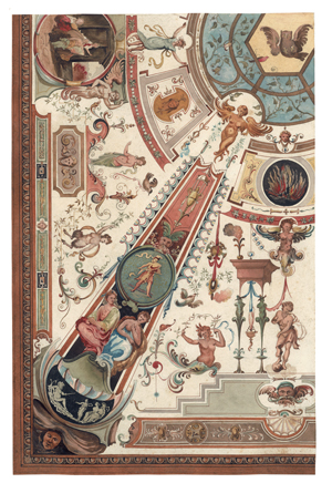Los 6858 - Ewald, Ernst - zugeschrieben - Deckenfresko mit Grotesken in den Uffizien in Florenz - 0 - thumb