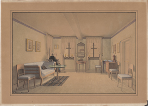 Los 6861 - Deutsch - 1861. Biedermeier Interieur mit Frau am Spinnrad - 0 - thumb